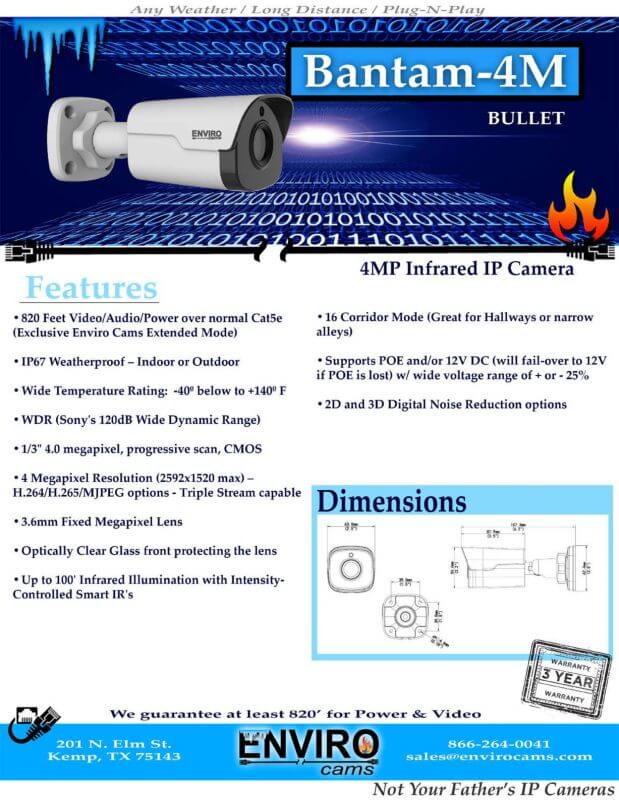 Bantam Specs | EnviroCams