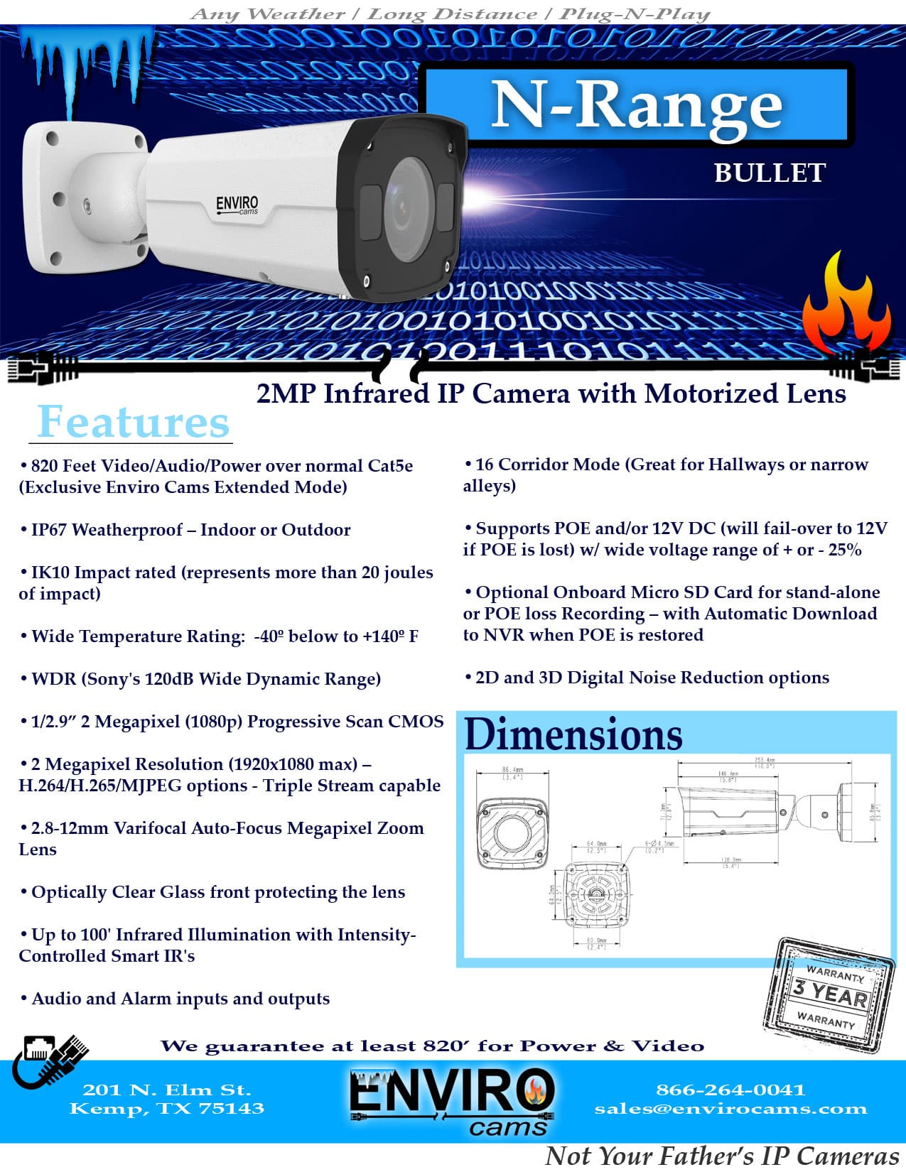 infrared Bullet Security Camera