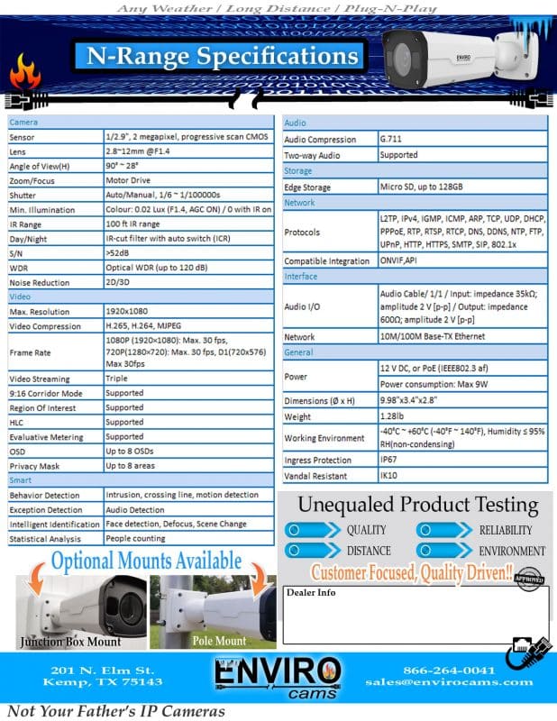 NRange Spec Page | EnviroCams