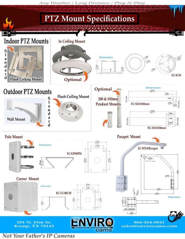 PTZ Mount Specs | EnviroCams