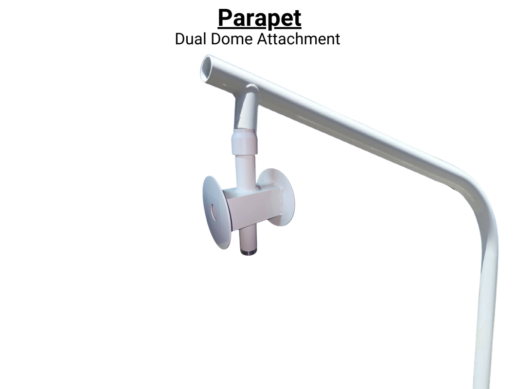 Parapet with Dual Dome Adapter