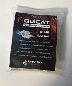 50 Count bag QuiCAT RJ45 CAT6 Pass Through | EnviroCams