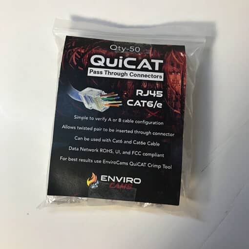 50 Count bag QuiCAT RJ45 CAT6 Pass Through | EnviroCams