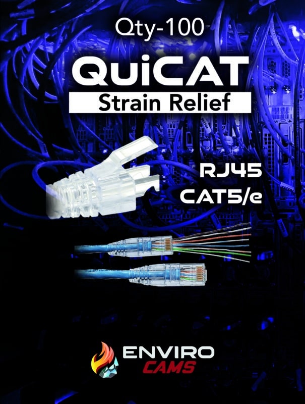 Cat5e RJ45 Strain Relief Prevent Cable Bending EnviroCams