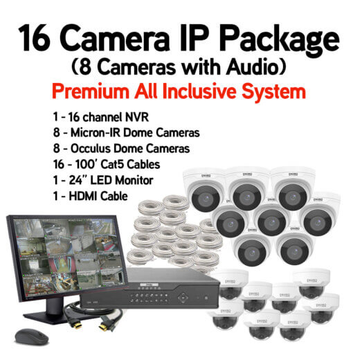 16 Camera IP Package with 8 audio copy
