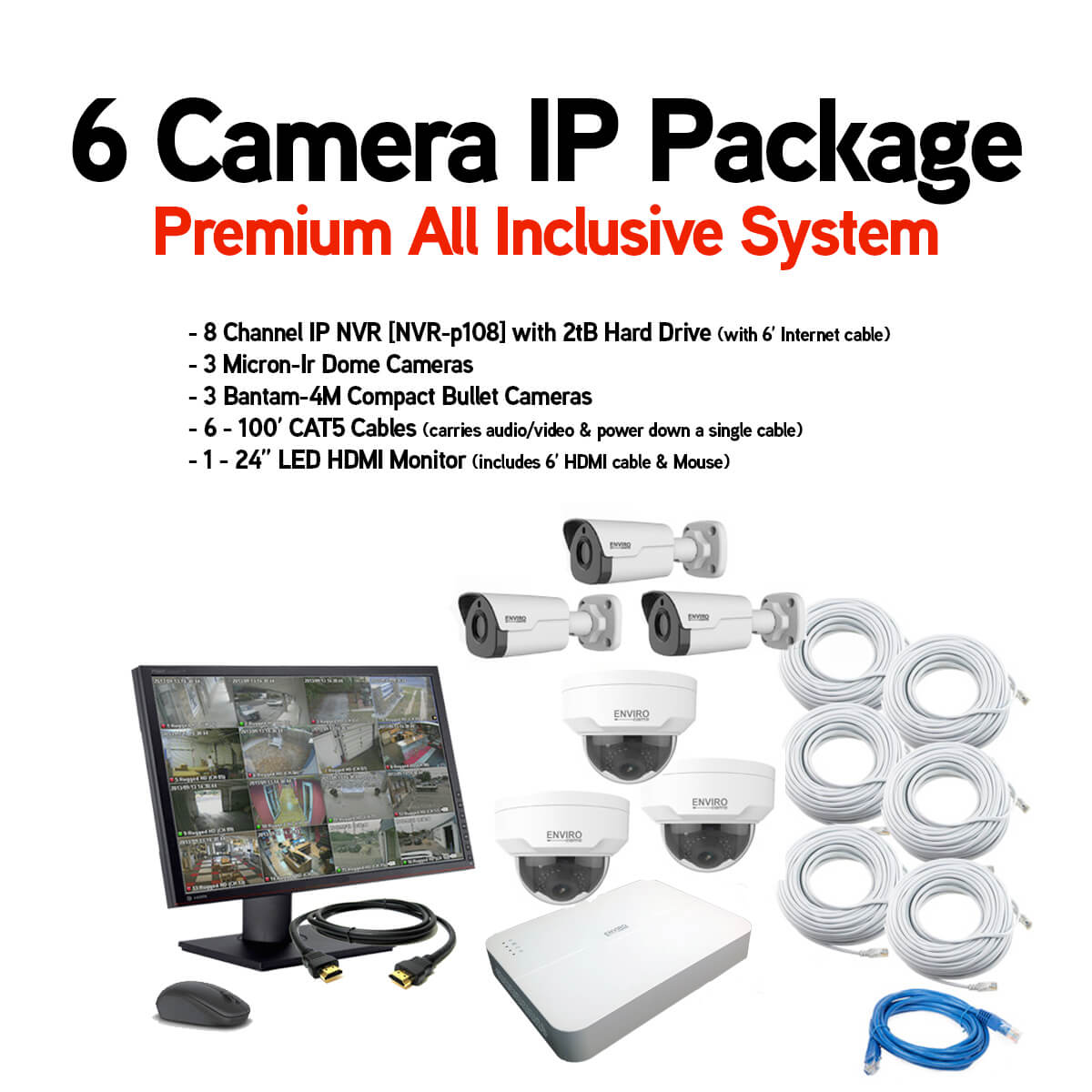6 Camera IP Package | EnviroCams