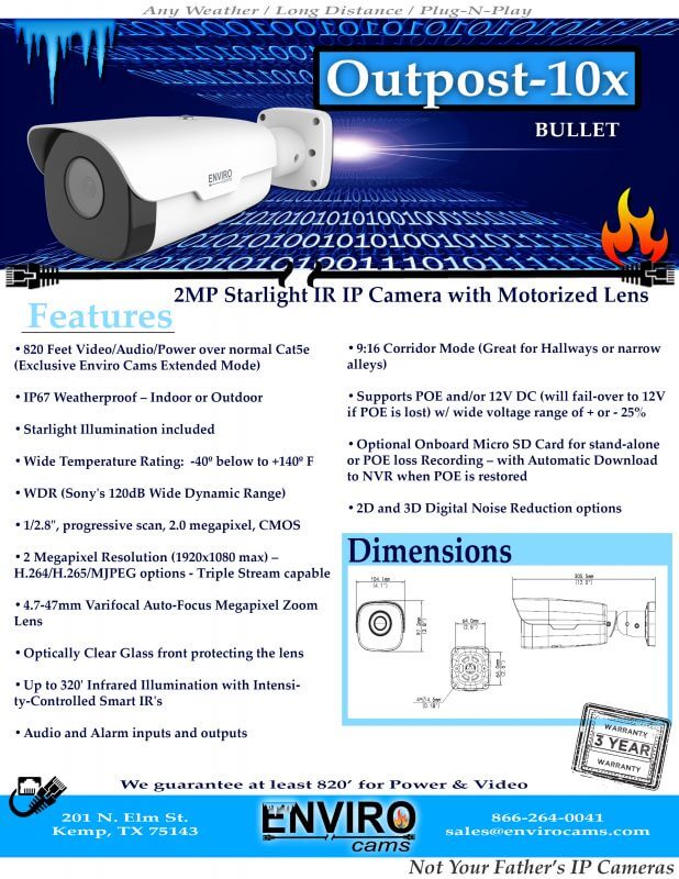 Outpost Spec Page 1 | EnviroCams