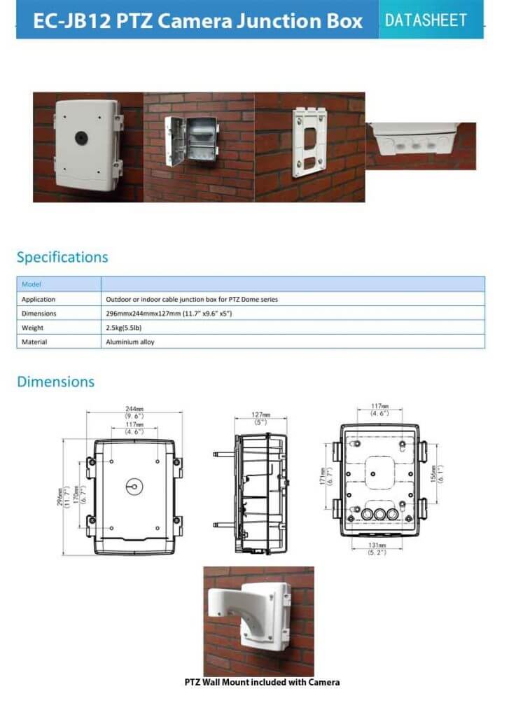 EC JB12 Junction Box | EnviroCams