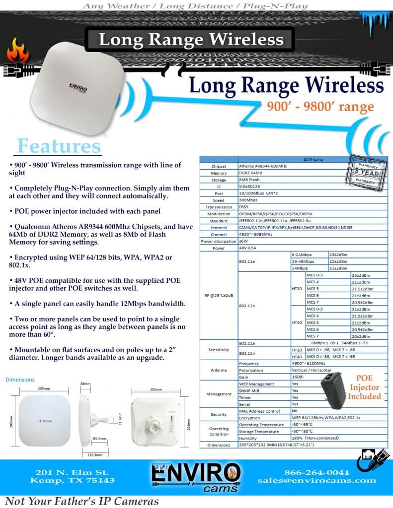 Wireless Specs Long | EnviroCams