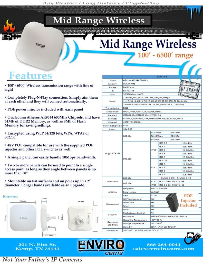 Wireless Specs Mid | EnviroCams