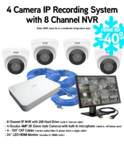 4 Camera IP Recording Audio