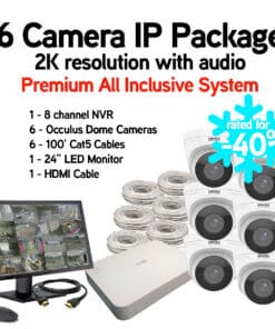 6 Camera IP Package w Audio FREEZER